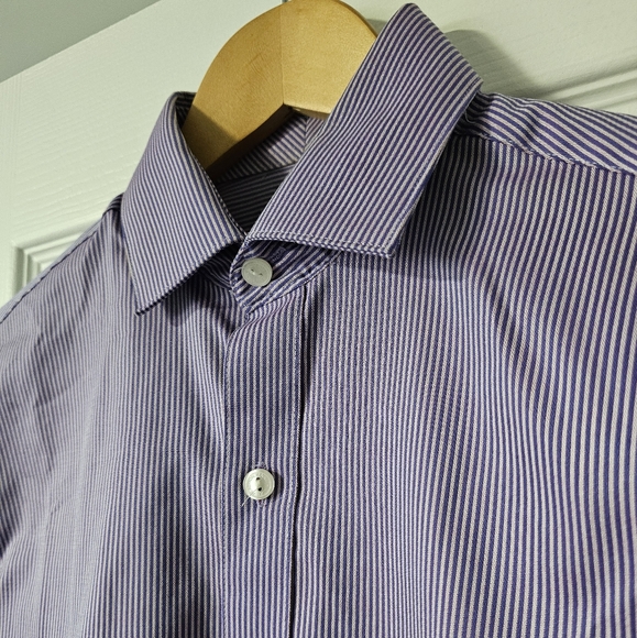 Purple pin stripe dress shirt - Picture 4 of 4